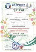Диплом 2 степени  Международная профессиональная олимпиада для работников образовательных организаций "Тьюторство в образовательной сфере"